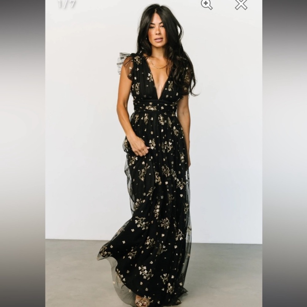 Baltic Born Natalia Floral Embellished Maxi Dress